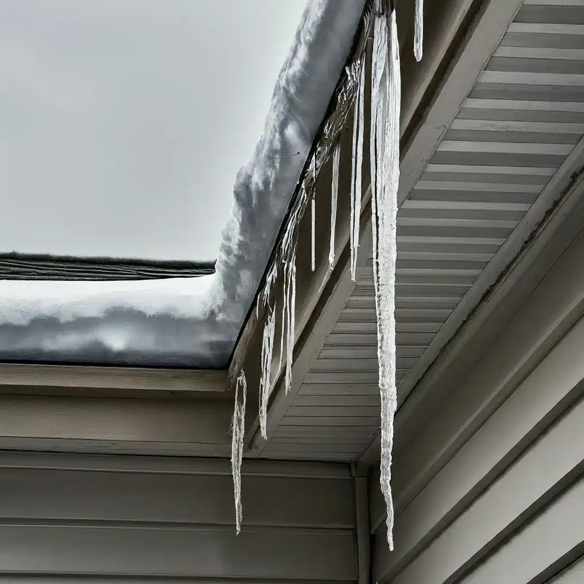 Ice Dams on roof top Johnstown PA